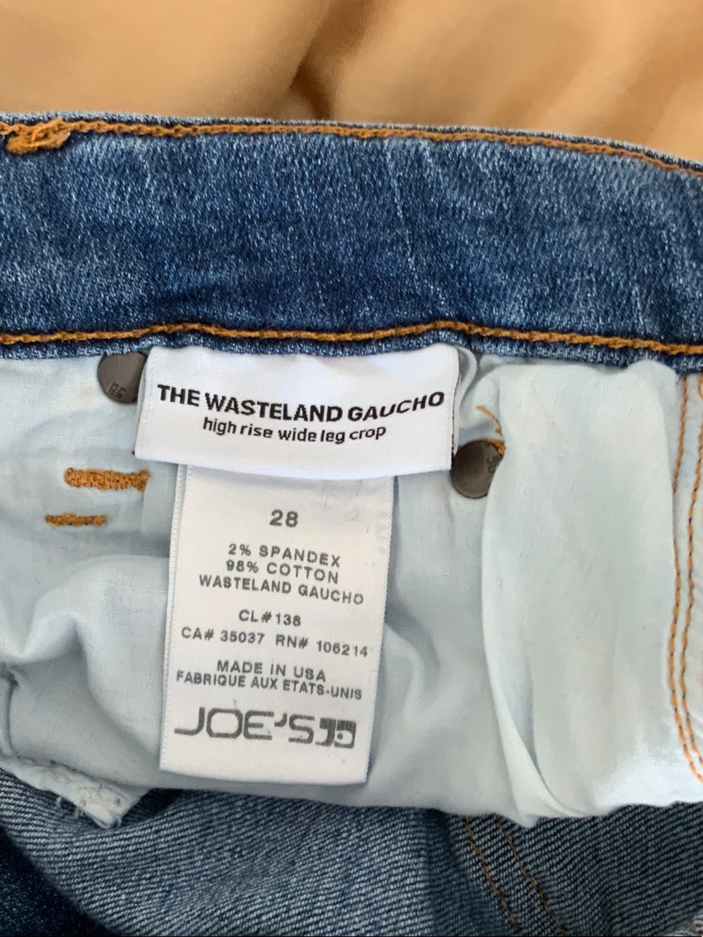 Joe's Jeans the wasteland gaucho, high-rise, wide leg crop - Picture 6 of 6